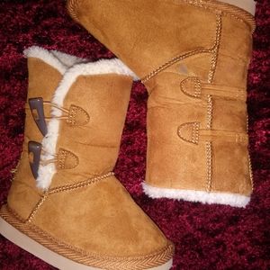 Cognac Suede Boots